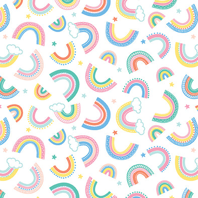 Dreamy Rainbows - Printed Cotton Flannel