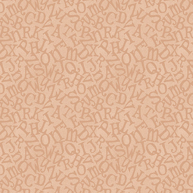 Coral Alphabet Jumble - Cotton Print