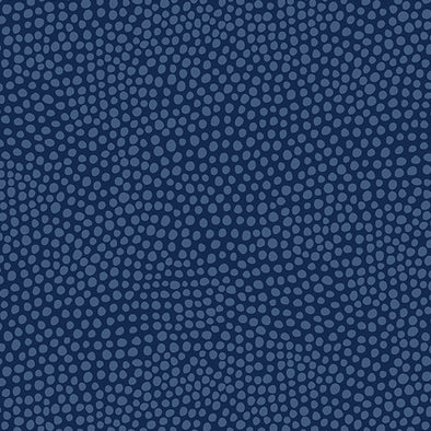 Dew Drops Navy - Cotton Print