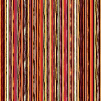 Autumn Days Stripe - Cotton Print