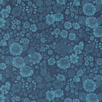 French Floral Navy - Moda Cotton Lawn