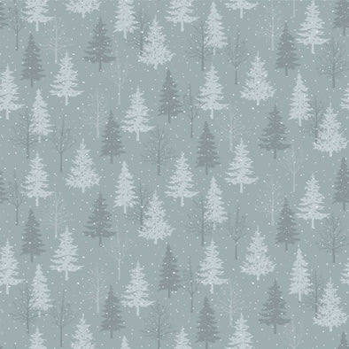 Forest Winter Moon - Cotton Print