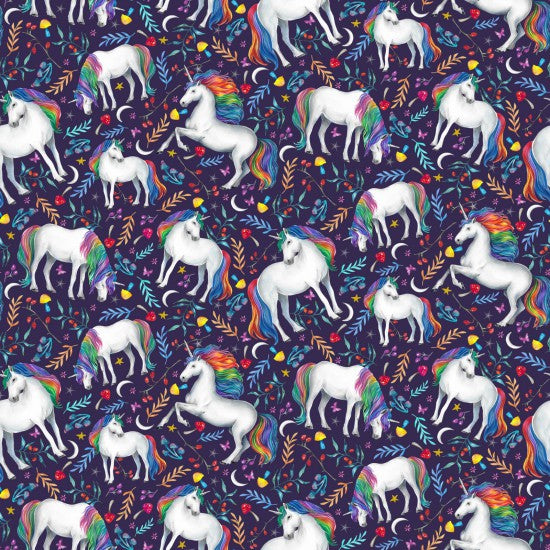 Enchanted Unicorns - Cotton Print