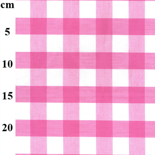 Pink 1" Gingham Check