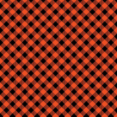 Orange Check - Cotton Print