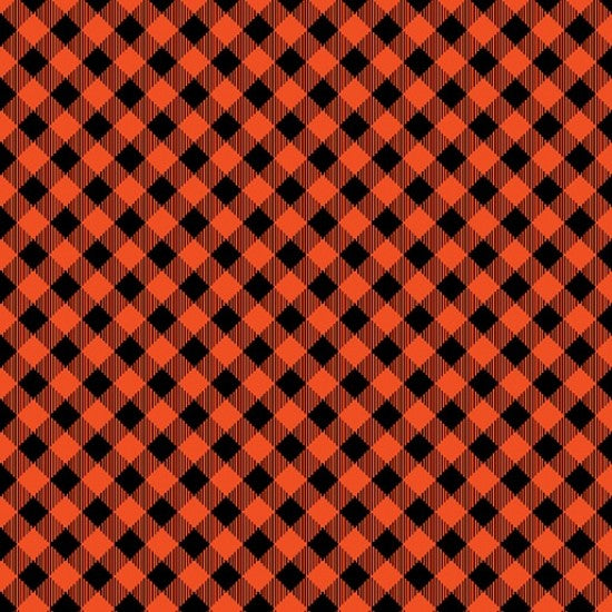 Orange Check - Cotton Print