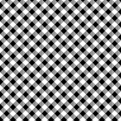 Black Check - Cotton Print