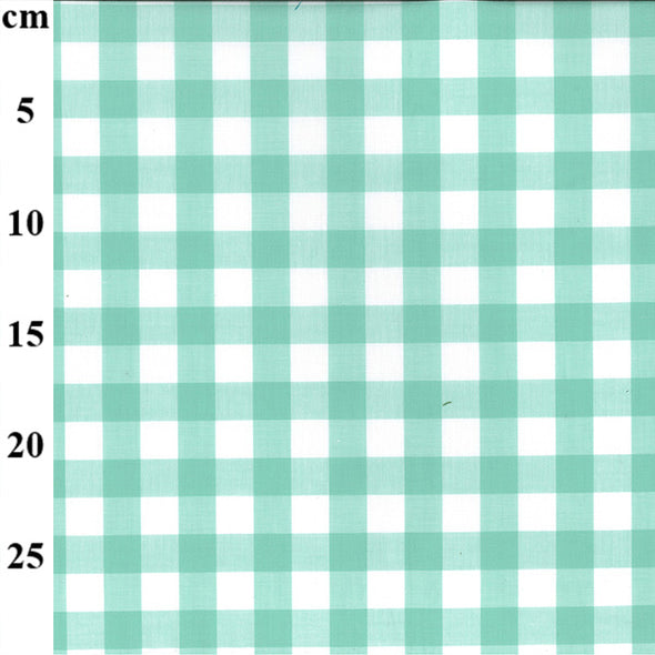 Yarn Dyed Cotton Gingham - Mint 17mm Check