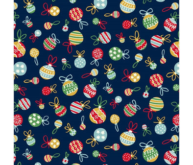 Liberty Deck the Halls Tumbling Baubles  - Cotton Print