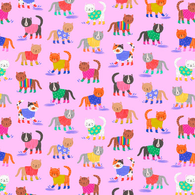 Cosy Kittens - Cotton Print