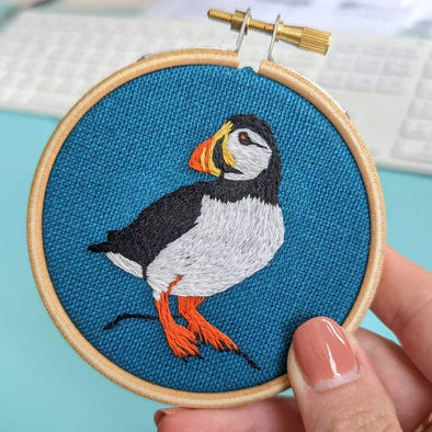 Puffin Embroidery Kit by Paraffle