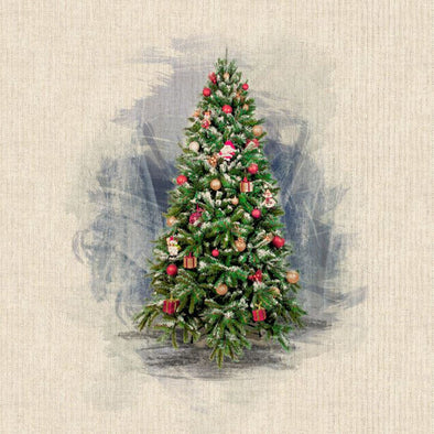 Linen Look - Christmas Tree