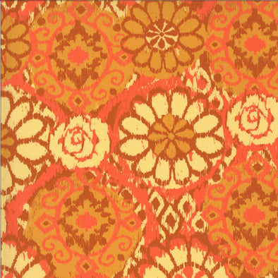 Ikat Amber - Cotton Print