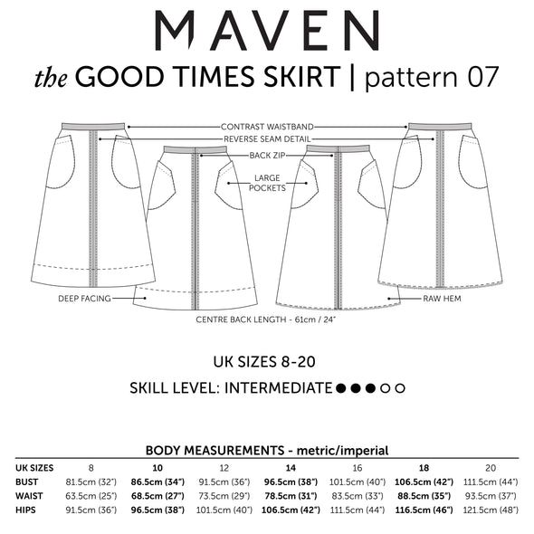 Good Times Skirt by Maven Patterns