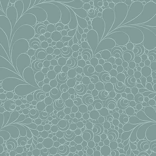 Teal Happy Feathers - Cotton Print