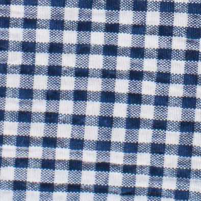 Navy Bubble Gingham Seersucker