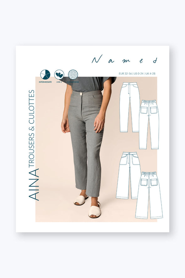 Aina Trousers and Culottes Pattern by Named Clothing