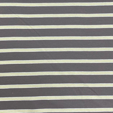 Grey Stripe Cotton Jersey