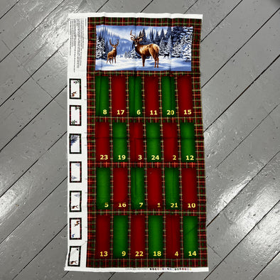 Tartan Advent Calender - Printed Cotton Panel