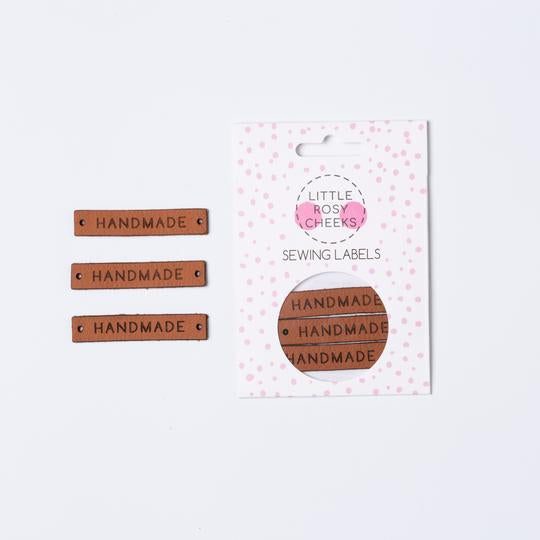 Handmade - Tan Leather Labels by Little Rosy Cheeks