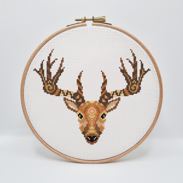 Mandala Reindeer Cross Stitch Kit by Meloca Designs