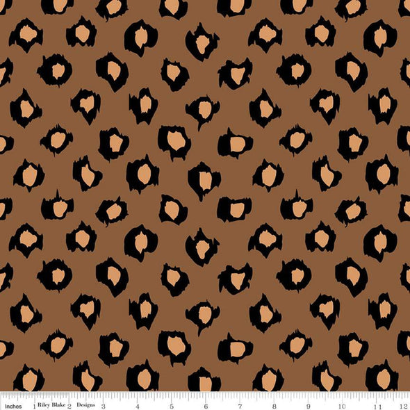 Brown Leopard Rayon Challis by Mimi G Style