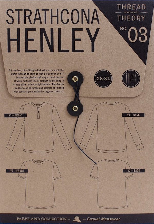 Strathcona Henley by Thread Theory Patterns Sew Yarn Crafty & Studio