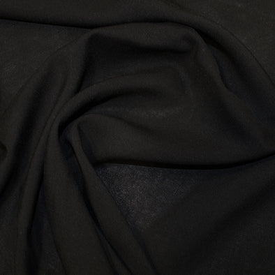 Black - Viscose Challis Plain