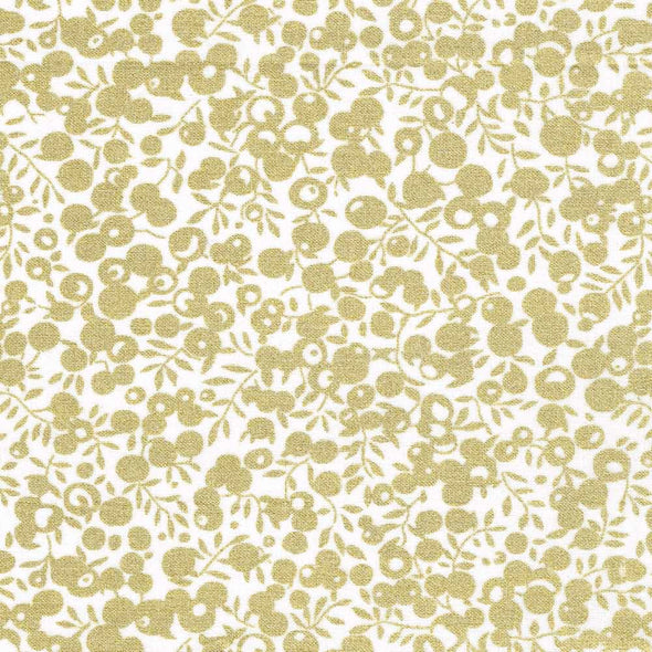 Gold Metallic Wiltshire Shadow by Liberty - Cotton Print