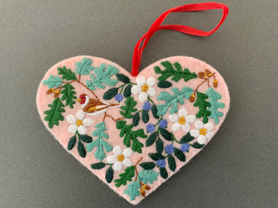 Hedgerow Heart Embroidery Kit by Cloud Craft