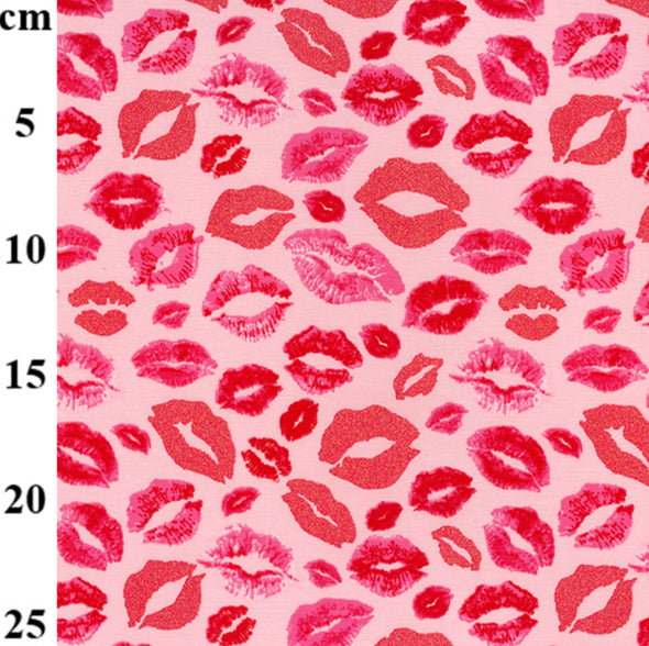 Lipstick Kisses - Cotton Jersey